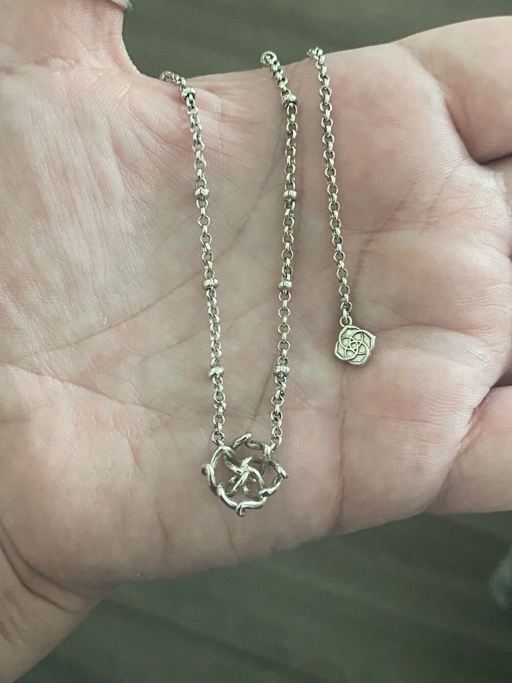 Kendra Scott Retired Kelly Short Pendant Necklace In Silver